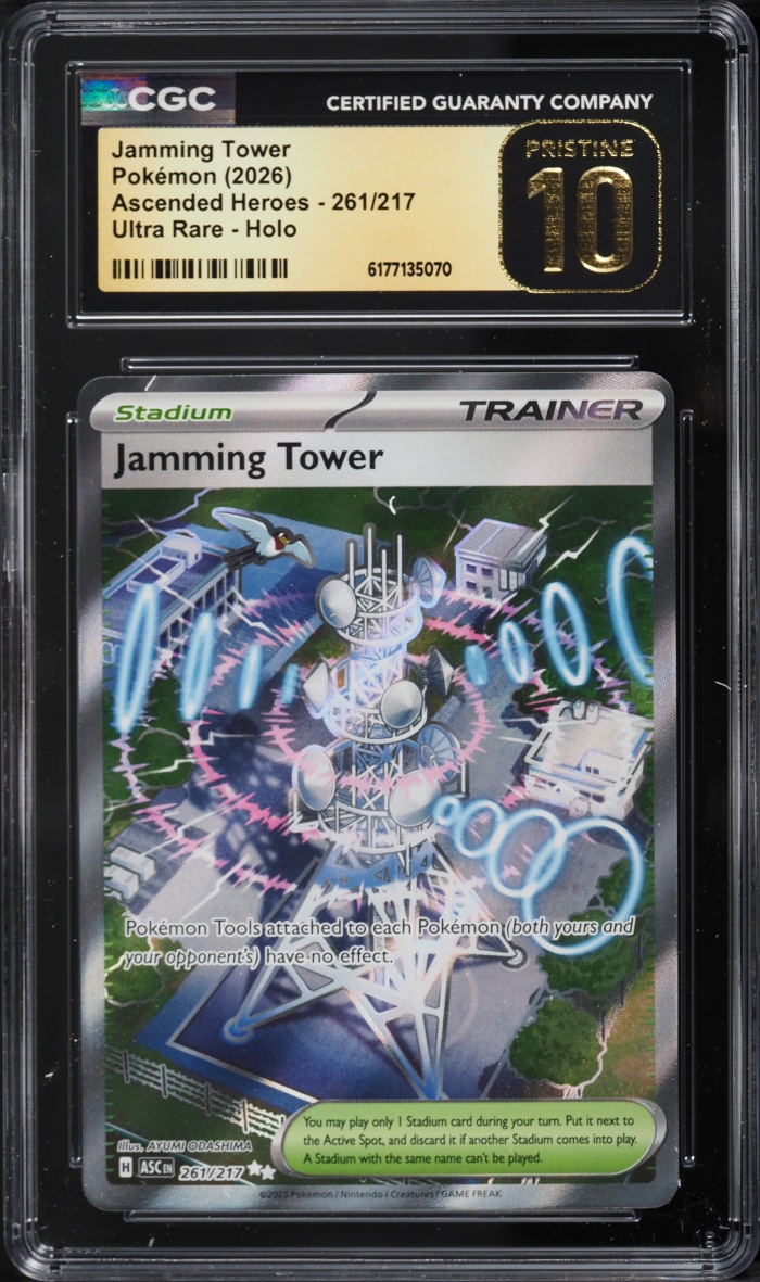 2026 Pokemon Mega Evolution Ascended Heroes Full Art Jamming Tower #261 CGC 10 PRISTINE