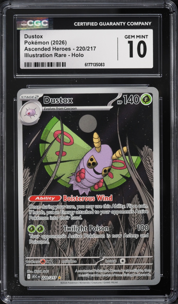 2026 Pokemon Mega Evolution Ascended Heroes IR Dustox #220 CGC 10 GEM MINT