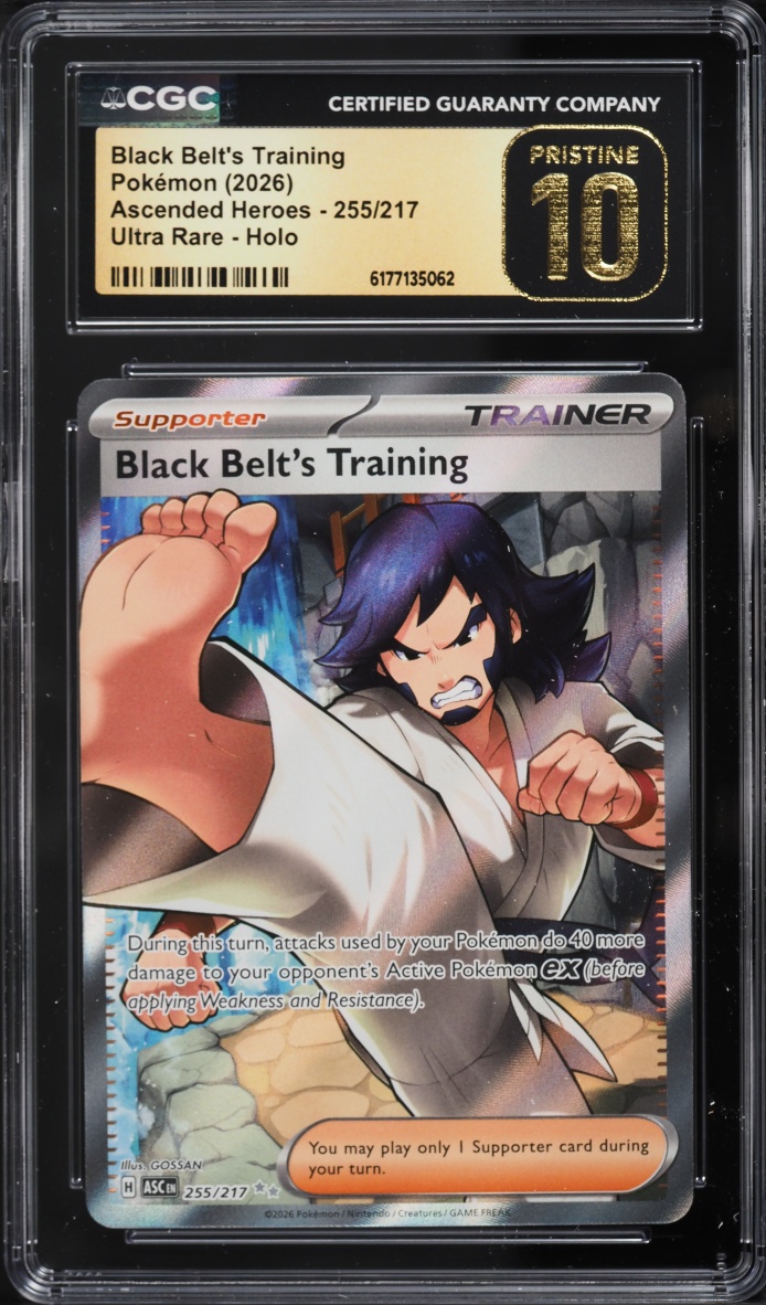2026 Pokemon Mega Evolution Ascended Heroes Full Art Black Belt's Training #255 CGC 10 PRISTINE