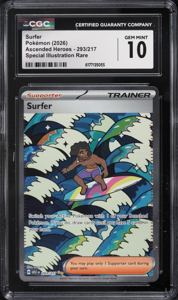 2026 Pokemon Mega Evolution Ascended Heroes SIR Surfer #293 CGC 10 GEM MINT