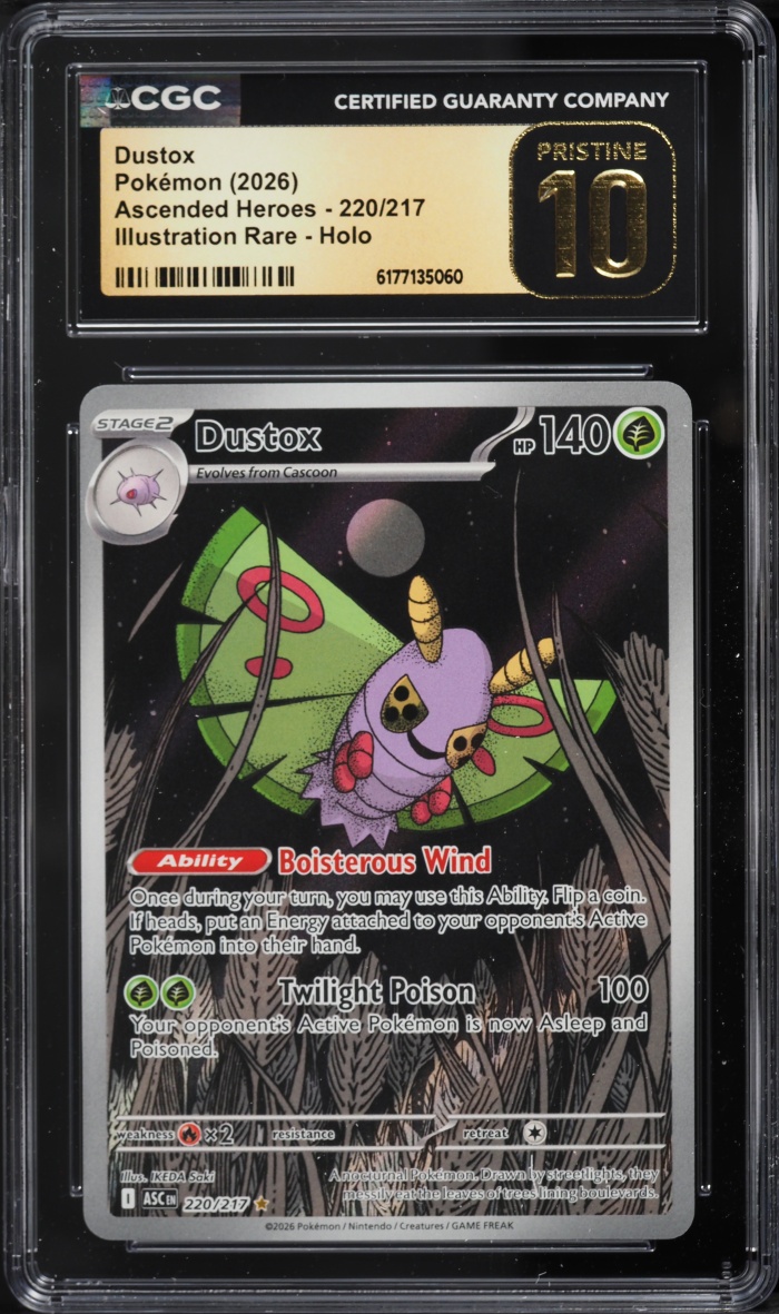 2026 Pokemon Mega Evolution Ascended Heroes IR Dustox #220 CGC 10 PRISTINE