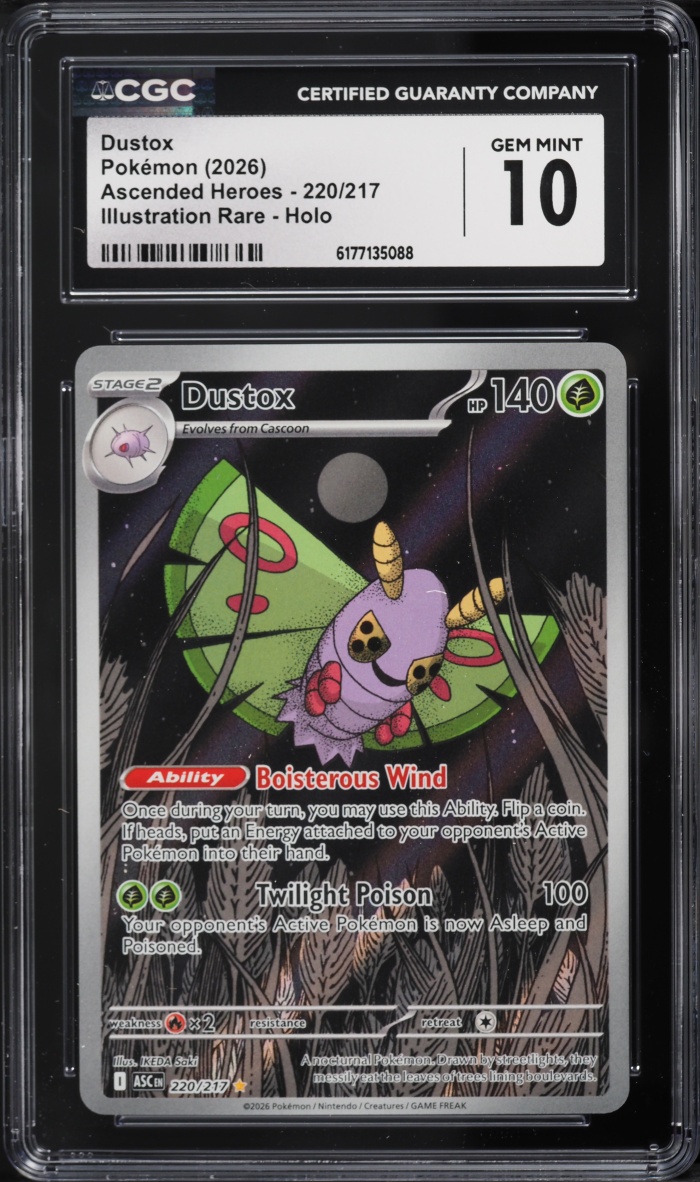 2026 Pokemon Mega Evolution Ascended Heroes IR Dustox #220 CGC 10 GEM MINT