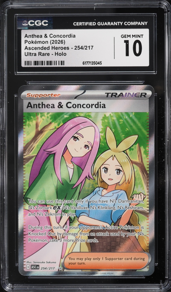 2026 Pokemon Mega Evolution Ascended Heroes Full Art Anthea & Concordia #254 CGC 10 GEM MINT