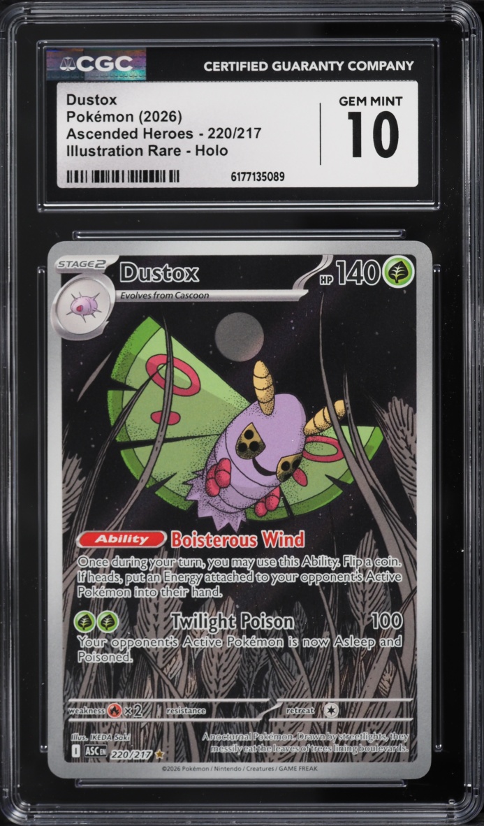 2026 Pokemon Mega Evolution Ascended Heroes IR Dustox #220 CGC 10 GEM MINT
