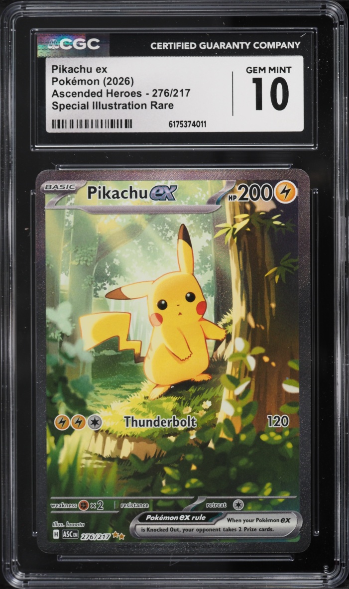 2026 Pokemon Mega Evolution Ascended Heroes SIR Pikachu ex #276 CGC 10 GEM MINT