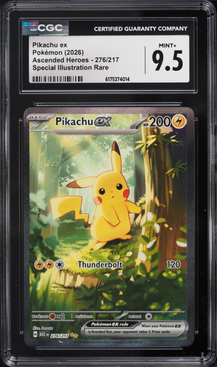 2026 Pokemon Mega Evolution Ascended Heroes SIR Pikachu ex #276 CGC 9.5 MINT+