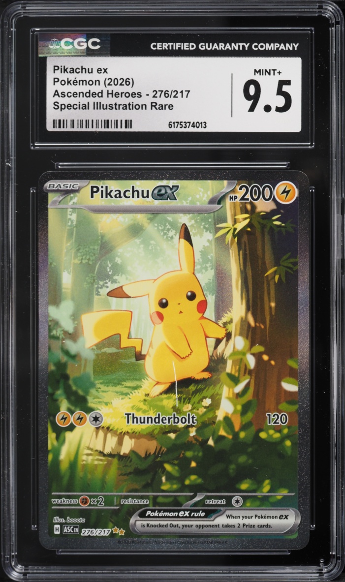 2026 Pokemon Mega Evolution Ascended Heroes SIR Pikachu ex #276 CGC 9.5 MINT+