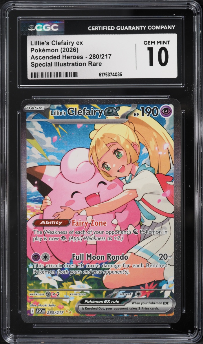 2026 Pokemon Mega Evolution Ascended Heroes SIR Lillie's Clefairy ex #280 CGC 10 GEM MINT