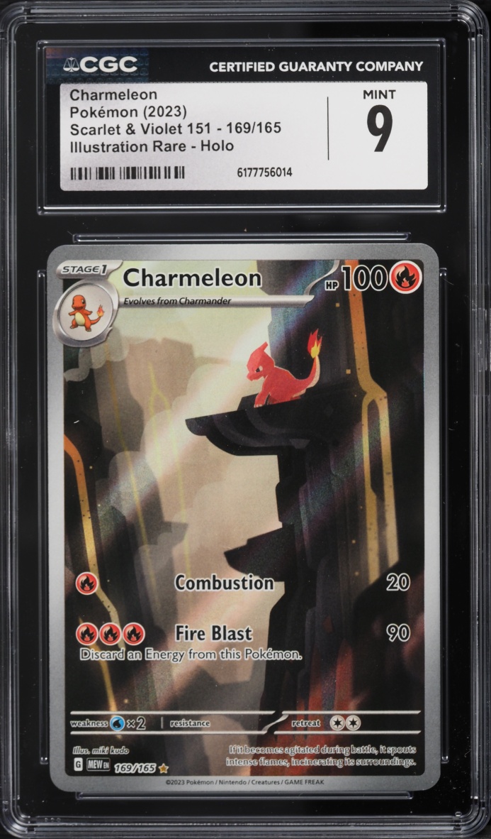 2023 Pokemon Scarlet & Violet 151 IR Charmeleon #169 CGC 9 MINT