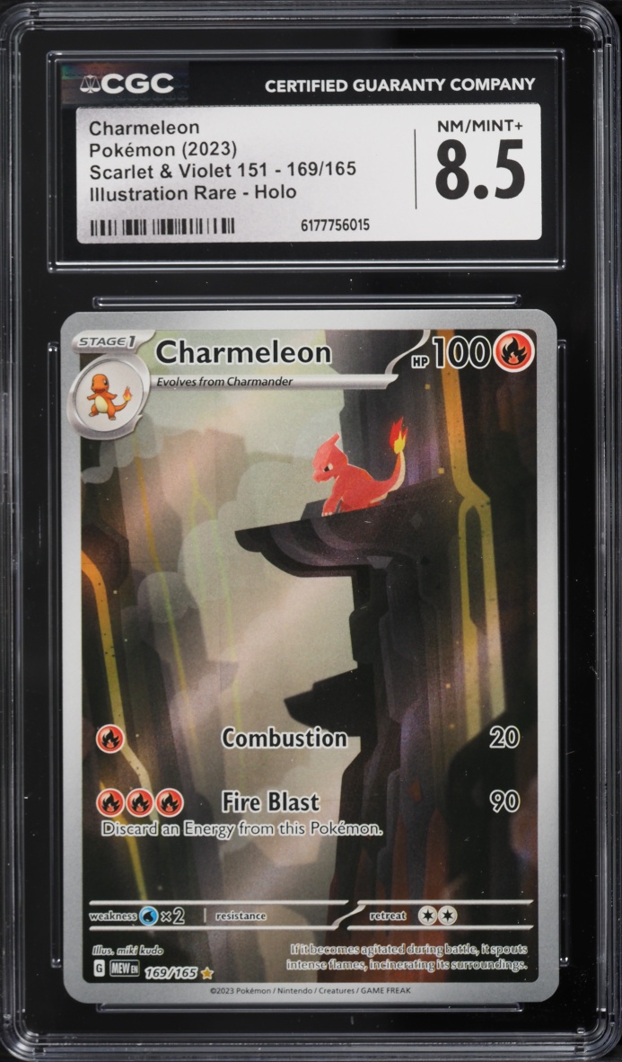 2023 Pokemon Scarlet & Violet 151 IR Charmeleon #169 CGC 8.5 NM-MT+