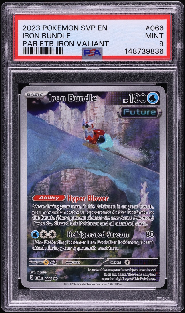 2023 Pokemon Scarlet & Violet Promo Paradox Rift ETB Full Art Iron Bundle #66 PSA 9 MINT