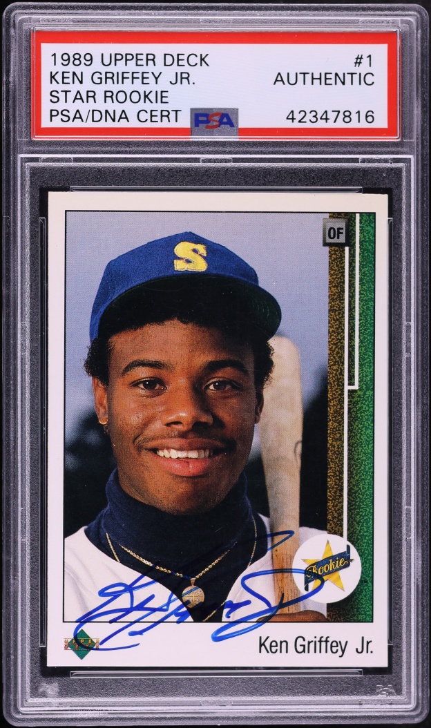 1989 Upper Deck Ken Griffey Jr. ROOKIE AUTO #1 PSA AUTH