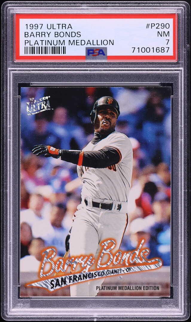 1997 Ultra Platinum Medallion Barry Bonds #P290 PSA 7 NRMT