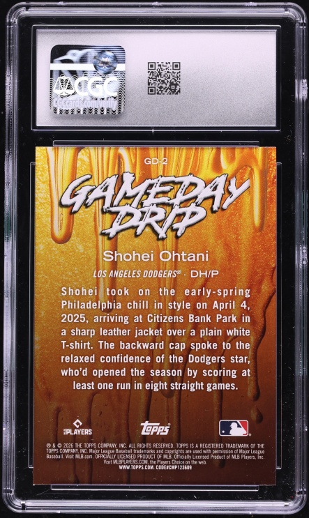 2026 Topps Gameday Drip Celebration Mega Box Shohei Ohtani #GD-2 CGC 10 GEM MINT