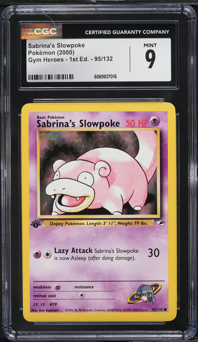 2000 Pokemon Gym Heroes 1st Edition Sabrina's Slowpoke #95 CGC 9 MINT
