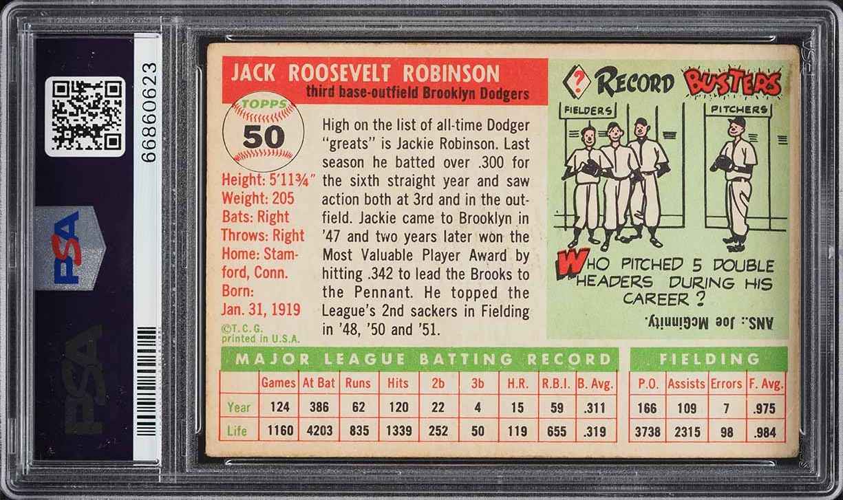 1955 Topps Jackie Robinson #50 PSA 2.5 GD+