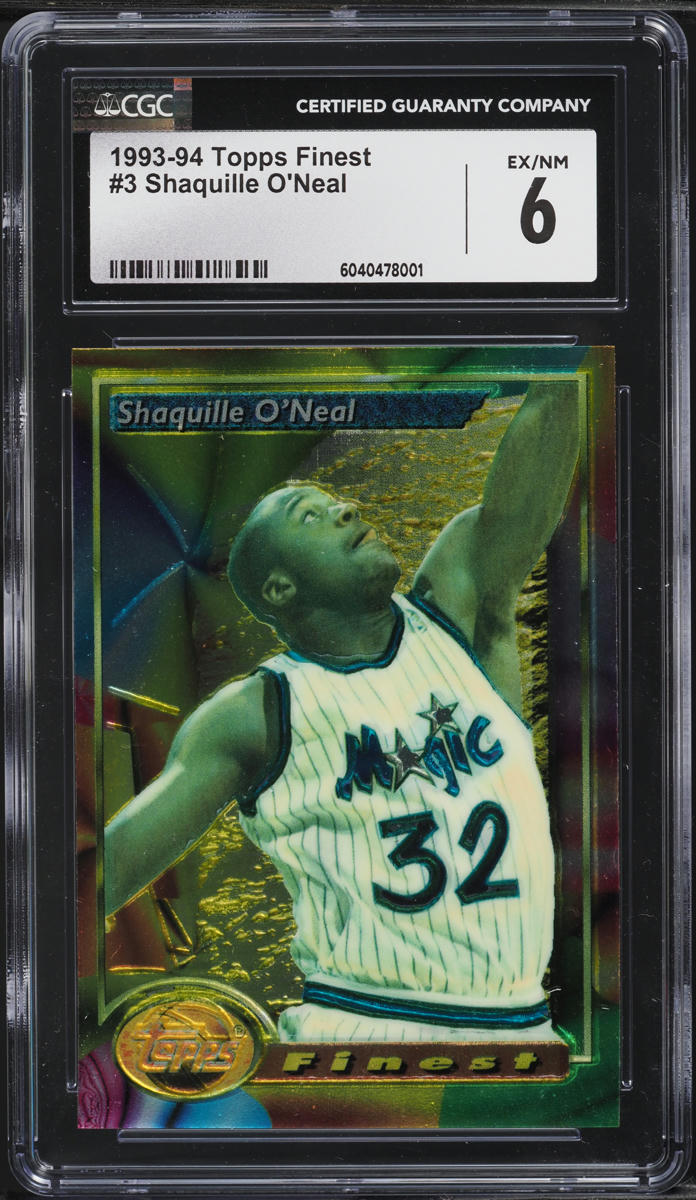 1993 Finest Basketball Shaquille O'Neal #3 CGC 6 EXMT