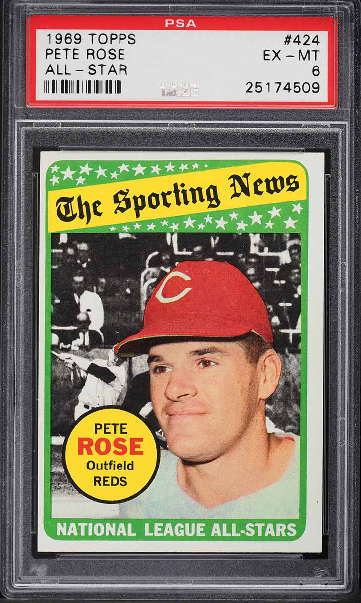 1969 Topps Pete Rose ALL-STAR #424 PSA 6 EXMT