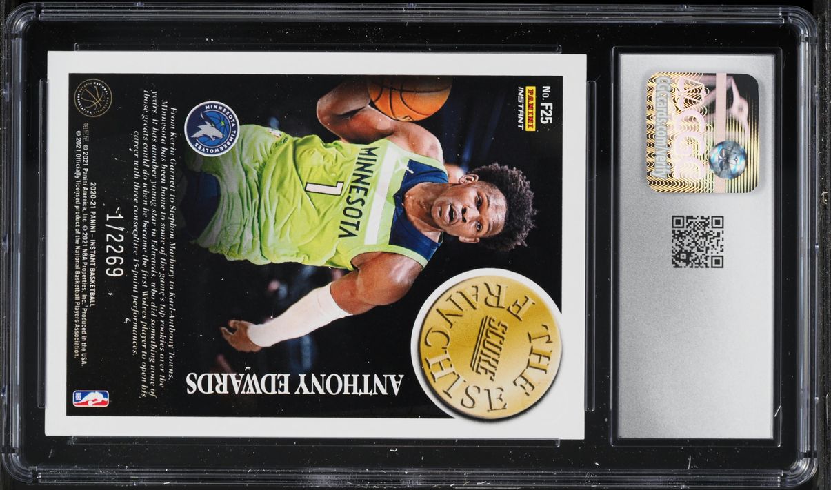 2020 Panini Instant Score The Franchise Anthony Edwards ROOKIE /2269 #F25 CGC 10 GEM MINT