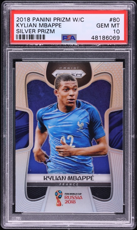 2018 Panini Prizm World Cup Silver Kylian Mbappe ROOKIE #80 PSA 10 GEM MINT - Photo 1