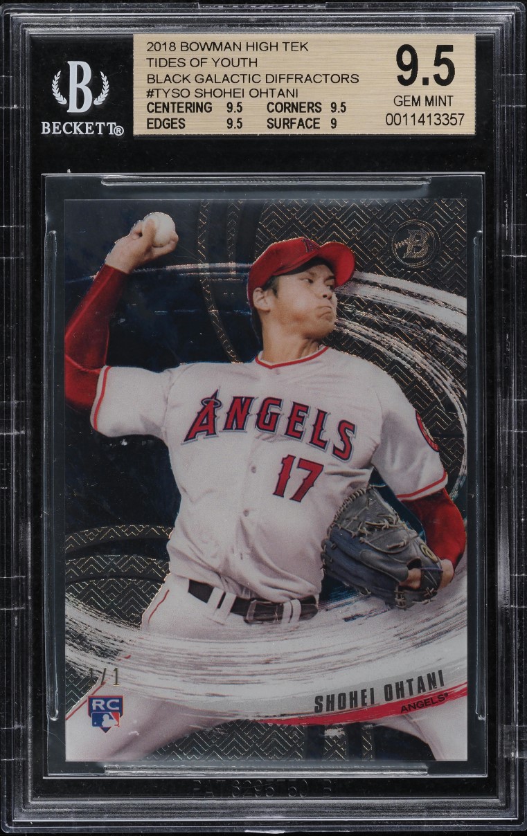 2018 Bowman High Tek Ocean Blue Tidal Shohei Ohtani ROOKIE