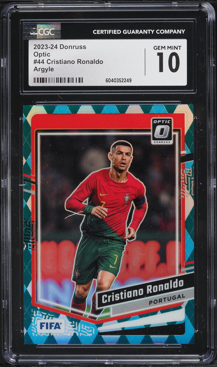 2023 Donruss Optic Argyle Cristiano Ronaldo #44 CGC 10 GEM MINT