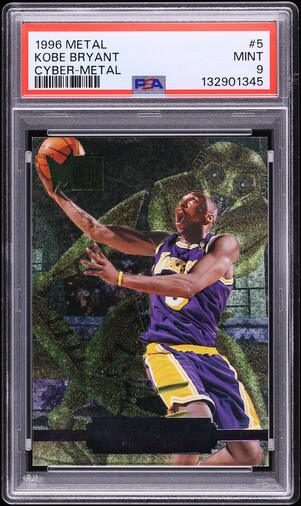 【PSA 9】1996 コービー・ブライアント #74 with coating 1996 Finest w/ Coating Kobe Bryant ROOKIE #74 PSA 9 MINT on