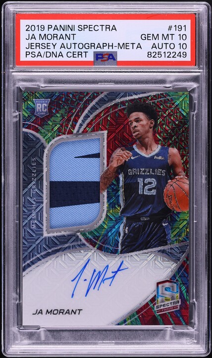 2019 panini Ja Morant Blue 99枚限定RC PSA10 2019 panini Ja Morant Blue 99枚限定RC PSA10 Ja Morant NBA Hoops