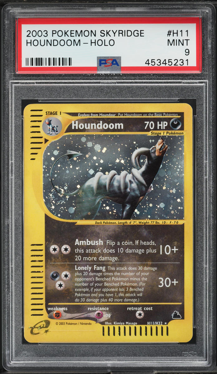 2003 Pokemon Skyridge Holo Houndoom #H11 PSA 9 MINT