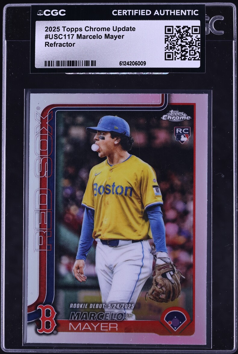 2025 Topps Chrome Update Refractor Marcelo Mayer ROOKIE #USC117 CGC AUTH