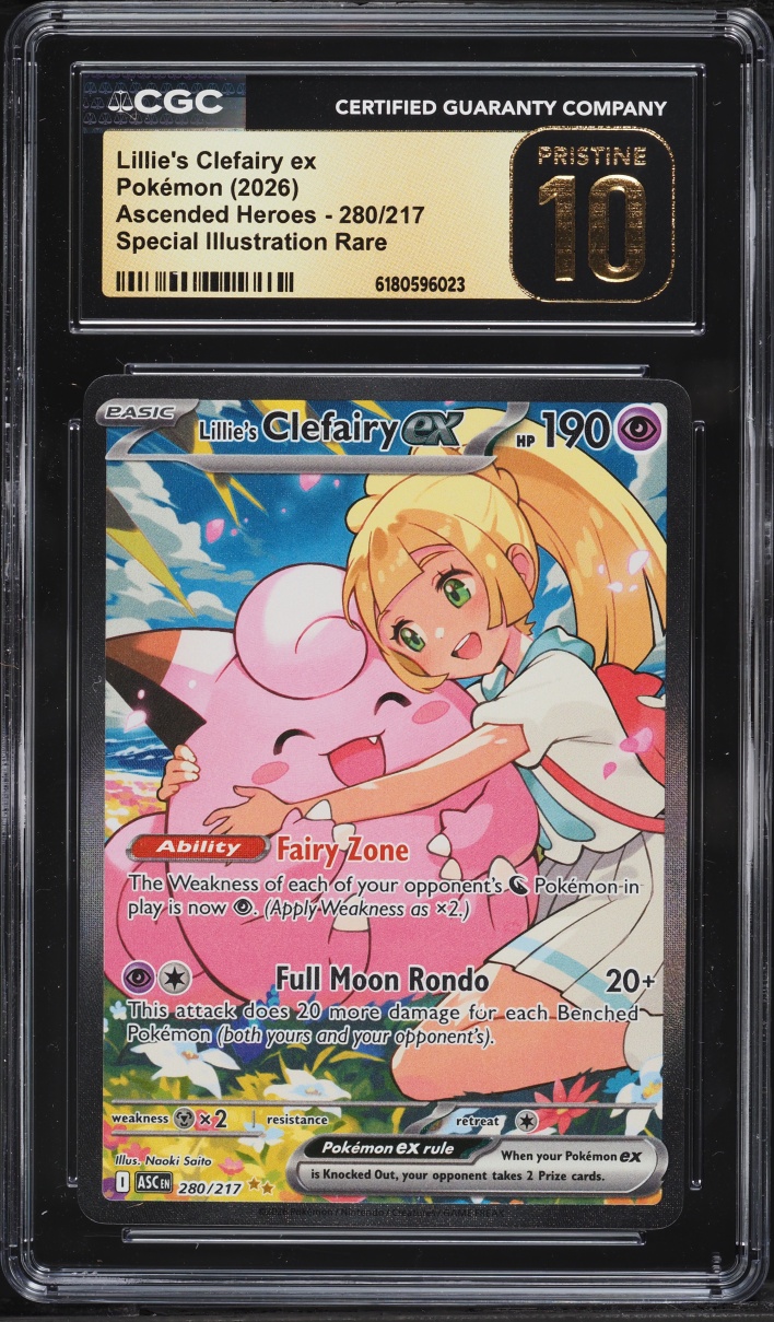 2026 Pokemon Mega Evolution Ascended Heroes SIR Lillie's Clefairy Ex #280 CGC 10 PRISTINE
