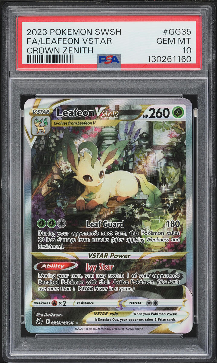 2023 Pokemon Sword & Shield Crown Zenith Alt Art Leafeon VSTAR #GG35 PSA 10 GEM MINT