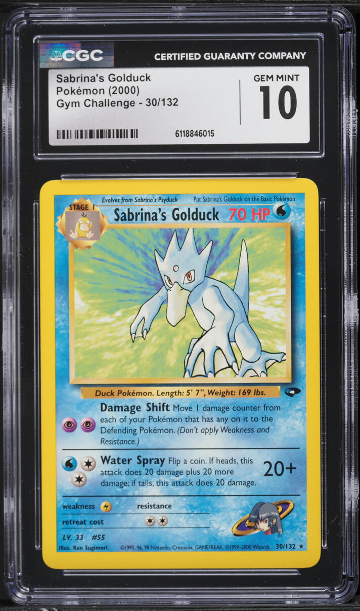 2000 Pokemon Gym Challenge Sabrina's Golduck #30 CGC 10 GEM MINT