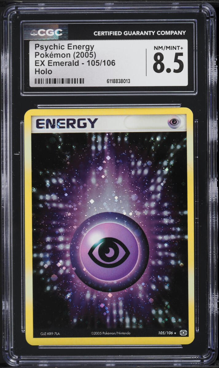 2005 Pokemon EX Emerald Holo Psychic Energy #105 CGC 8.5 NM-MT+