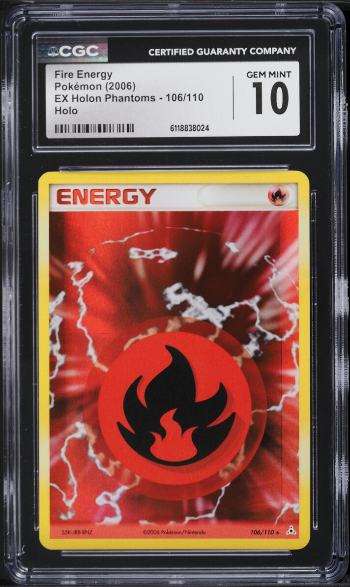 2006 Pokemon EX Holon Phantoms Holo Fire Energy #106 CGC 10 GEM MINT