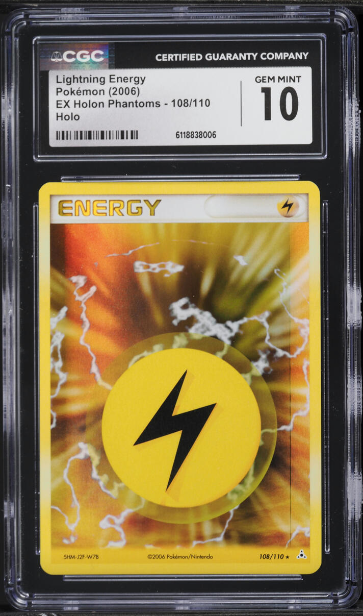 2006 Pokemon EX Holon Phantoms Holo Lightning Energy #108 CGC 10 GEM MINT