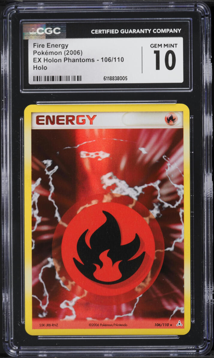 2006 Pokemon EX Holon Phantoms Holo Fire Energy #106 CGC 10 GEM MINT