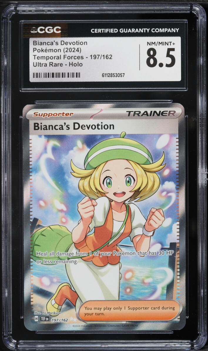 2024 Pokemon Scarlet & Violet Temporal Forces Full Art Bianca's Devotion #197 CGC 8.5 NM-MT+
