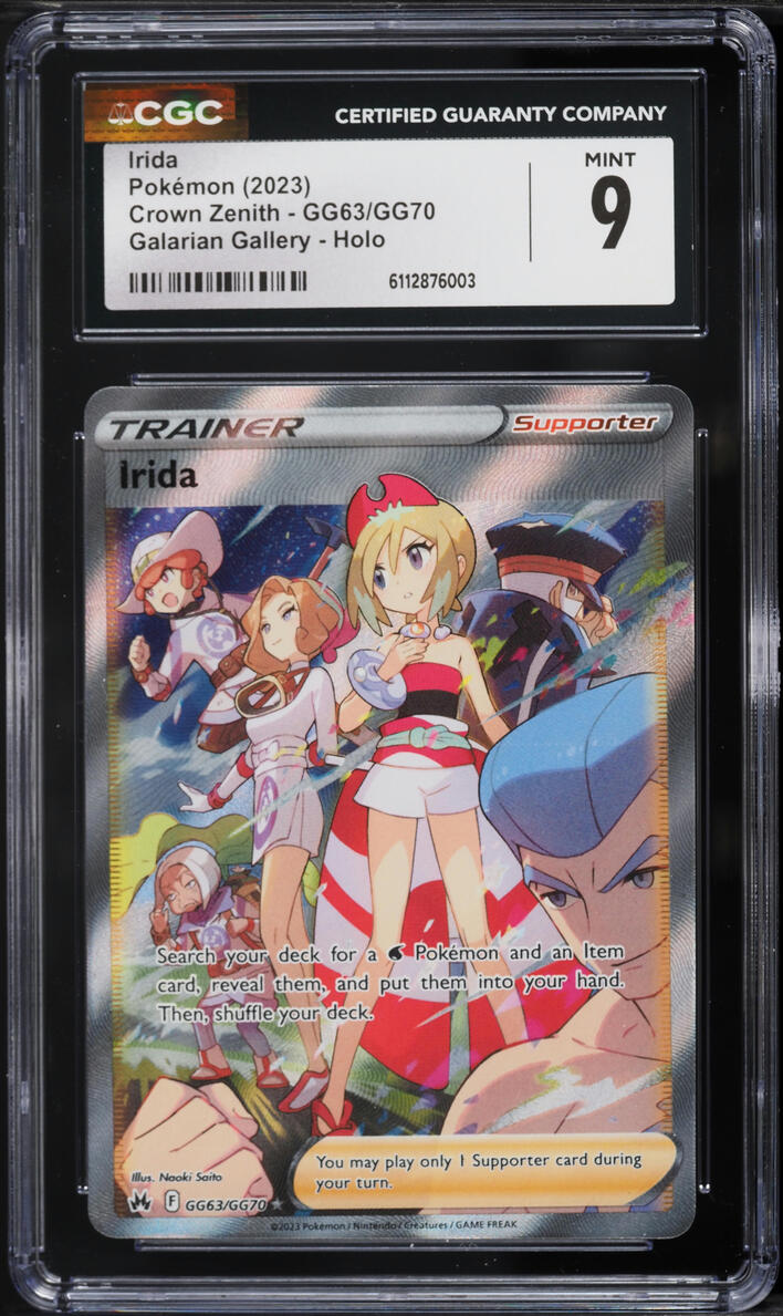 2023 Pokemon Sword & Shield Crown Zenith Full Art Irida #GG63 CGC 9 MINT