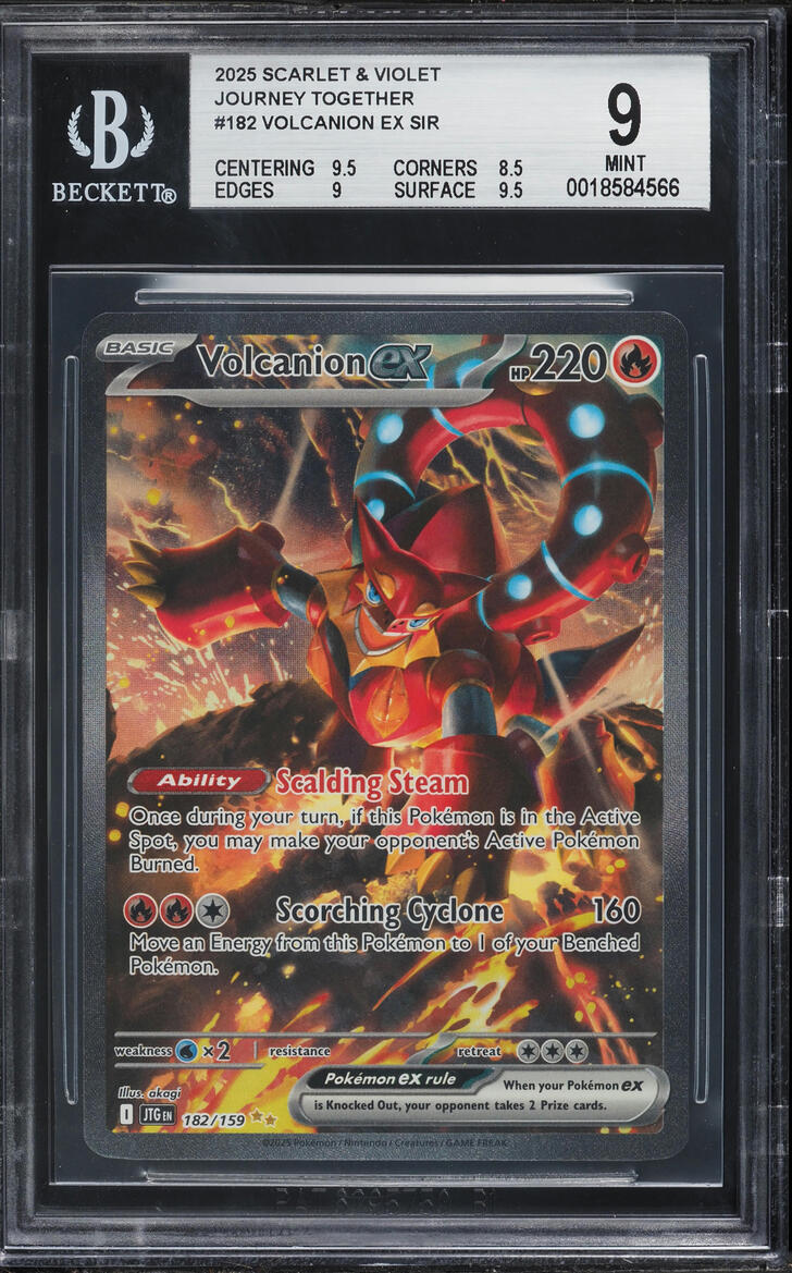 2025 Pokemon Scarlet & Violet Journey Together SIR Volcanion ex #182 BGS 9 MINT