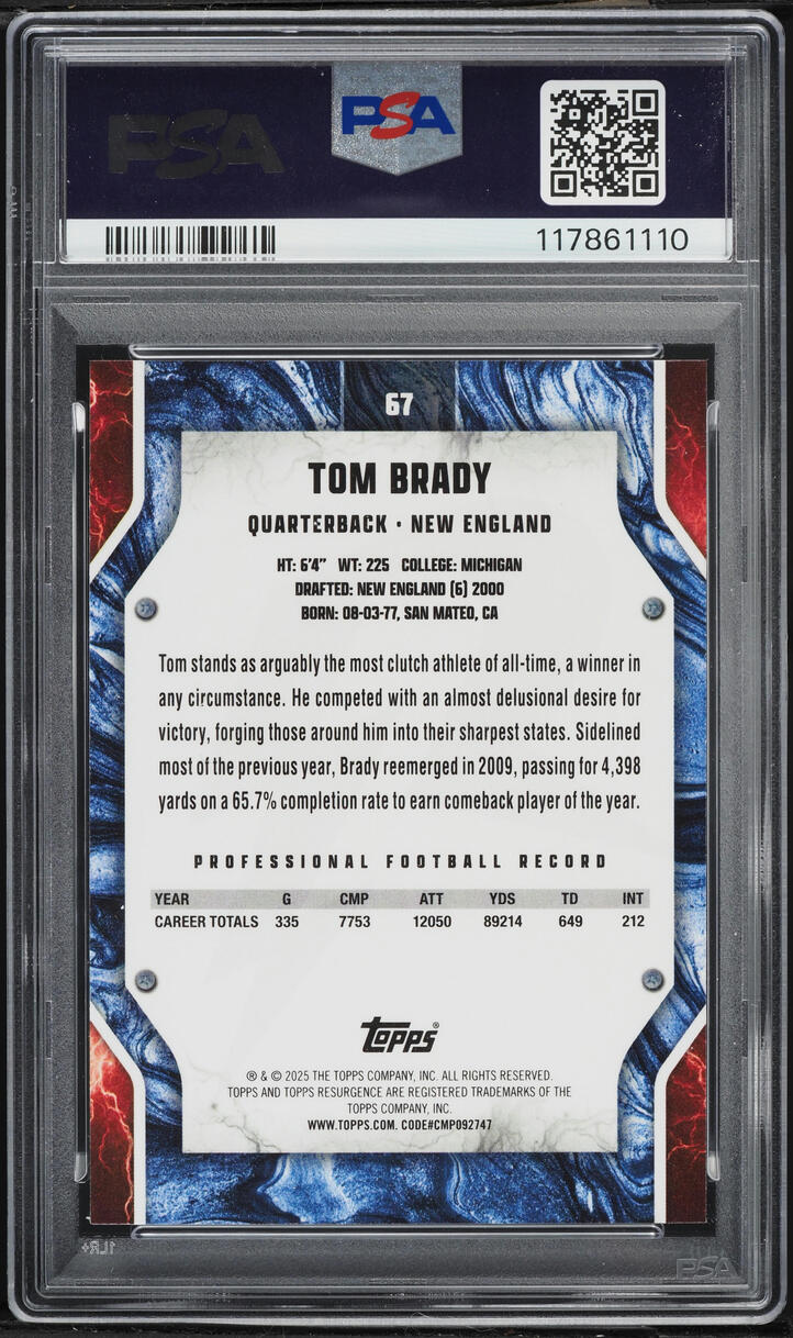 2024 Topps Resurgence Tom Brady #67 PSA 8 NM-MT