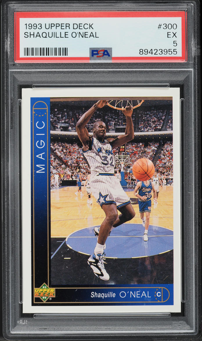 1993 Upper Deck Basketball Shaquille O'Neal #300 PSA 5 EX