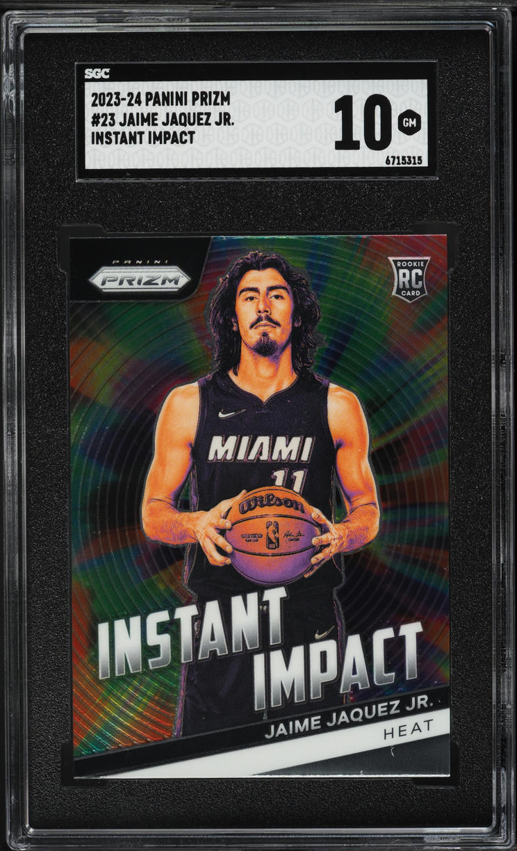 2023 Panini Prizm Instant Impact Jaime Jaquez Jr. ROOKIE #23 SGC 10 GEM MINT