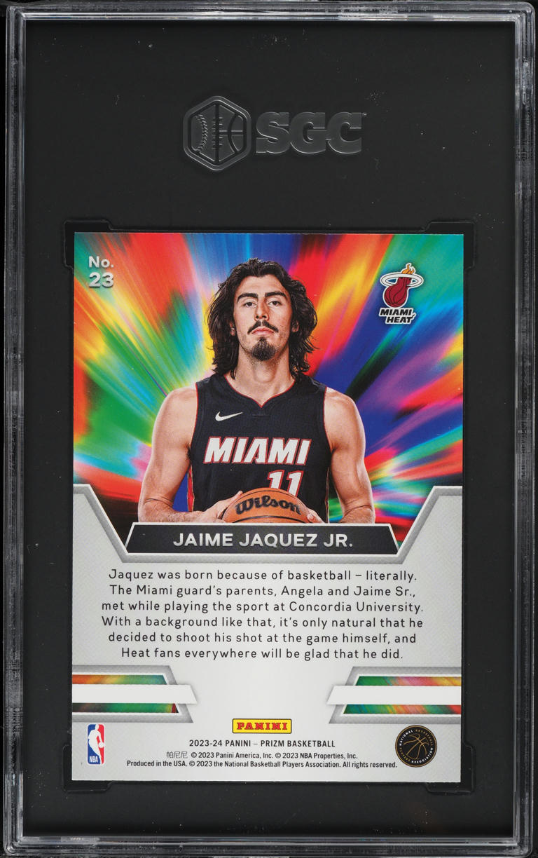 2023 Panini Prizm Instant Impact Jaime Jaquez Jr. ROOKIE #23 SGC 10 GEM MINT