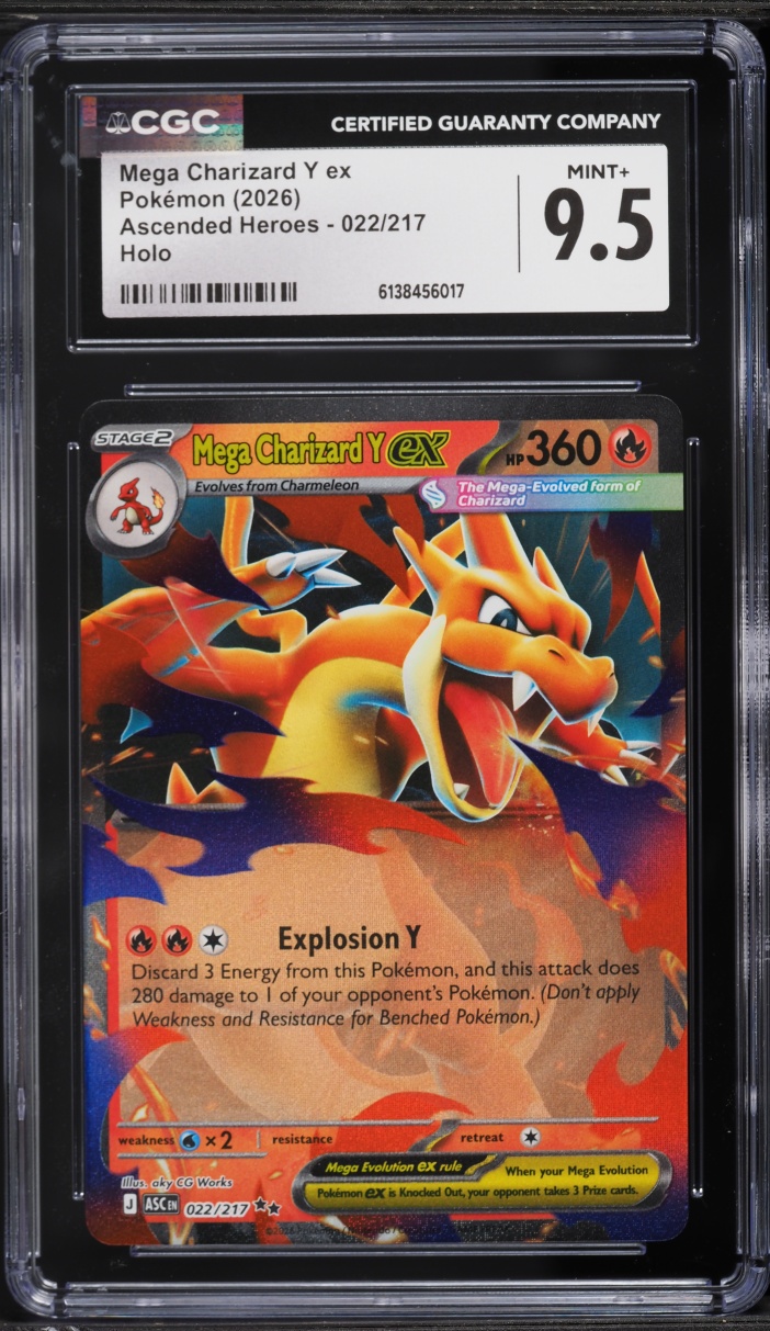 2026 Pokemon Mega Evolution Ascended Heroes Holo Mega Charizard Y EX #22 CGC 9.5 MINT+