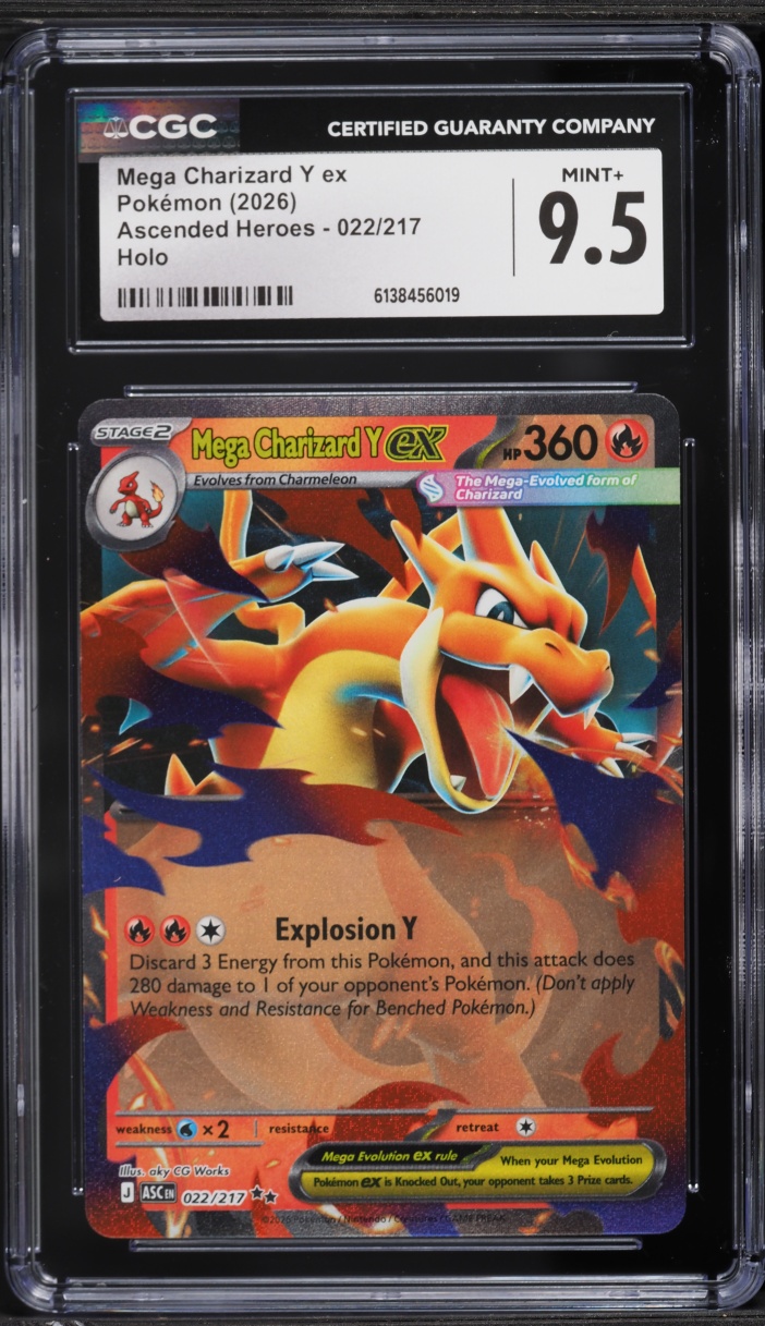 2026 Pokemon Mega Evolution Ascended Heroes Holo Mega Charizard Y EX #22 CGC 9.5 MINT+