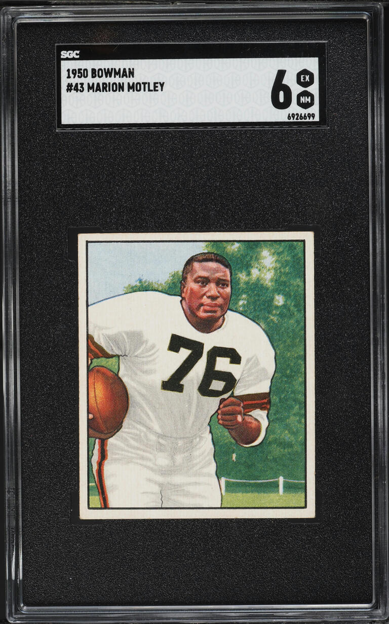 1950 Bowman Football Marion Motley ROOKIE #43 SGC 6 EXMT