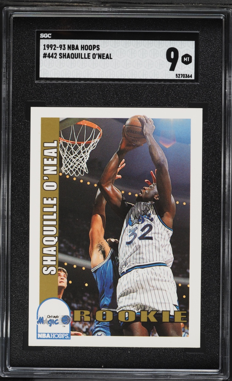 1992 Hoops Shaquille O'Neal ROOKIE #442 SGC 9 MINT