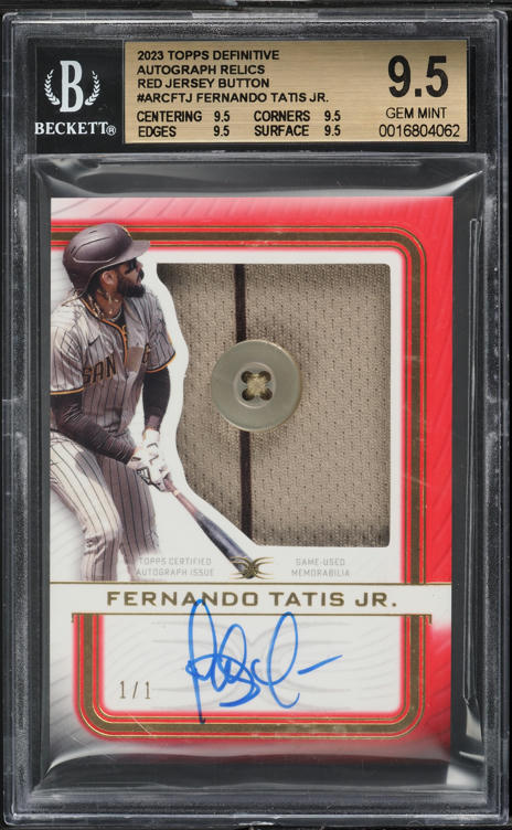 2024 Topps Definitive Red Fernando Tatis Jr. PATCH AUTO DNA