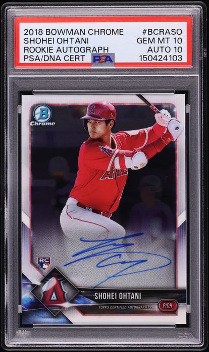2018 Bowman Chrome Shohei Ohtani ROOKIE AUTO DNA 10 #BCRASO PSA 10 GEM MINT
